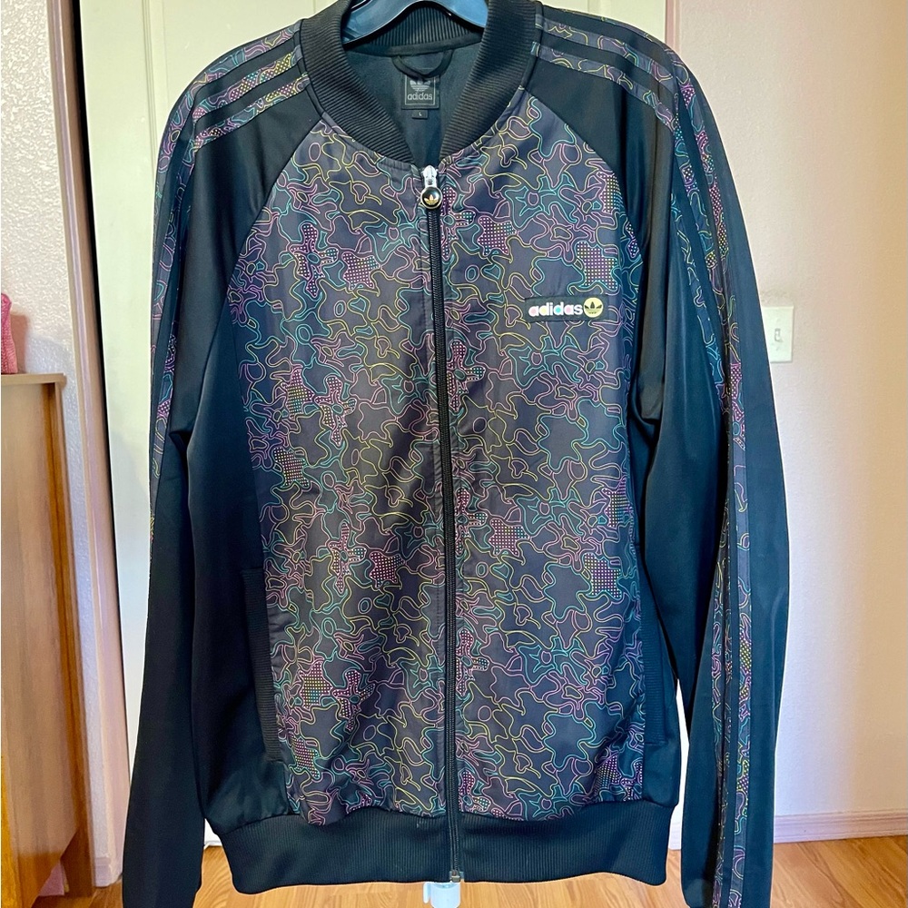 Adidas Black Patterned Track Jacket - image 6